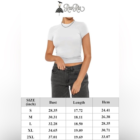 Reoria Black Going Out Y2K Crop Top Size 2XL NWT - Picture 3 of 6